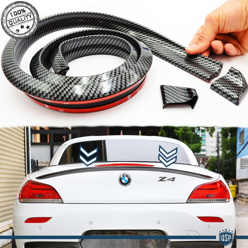 SPOILER Alerón trasero Adhesivo PARA BMW SERIE Z, LABIO Maletero / Techo en EPDM Efecto Fibra de Carbono NEGRO flexible SPOILER Alerón trasero Adhesivo PARA BMW SERIE Z, LABIO Maletero / Techo en EPDM Efecto Fibra de Carbono NEGRO flexible