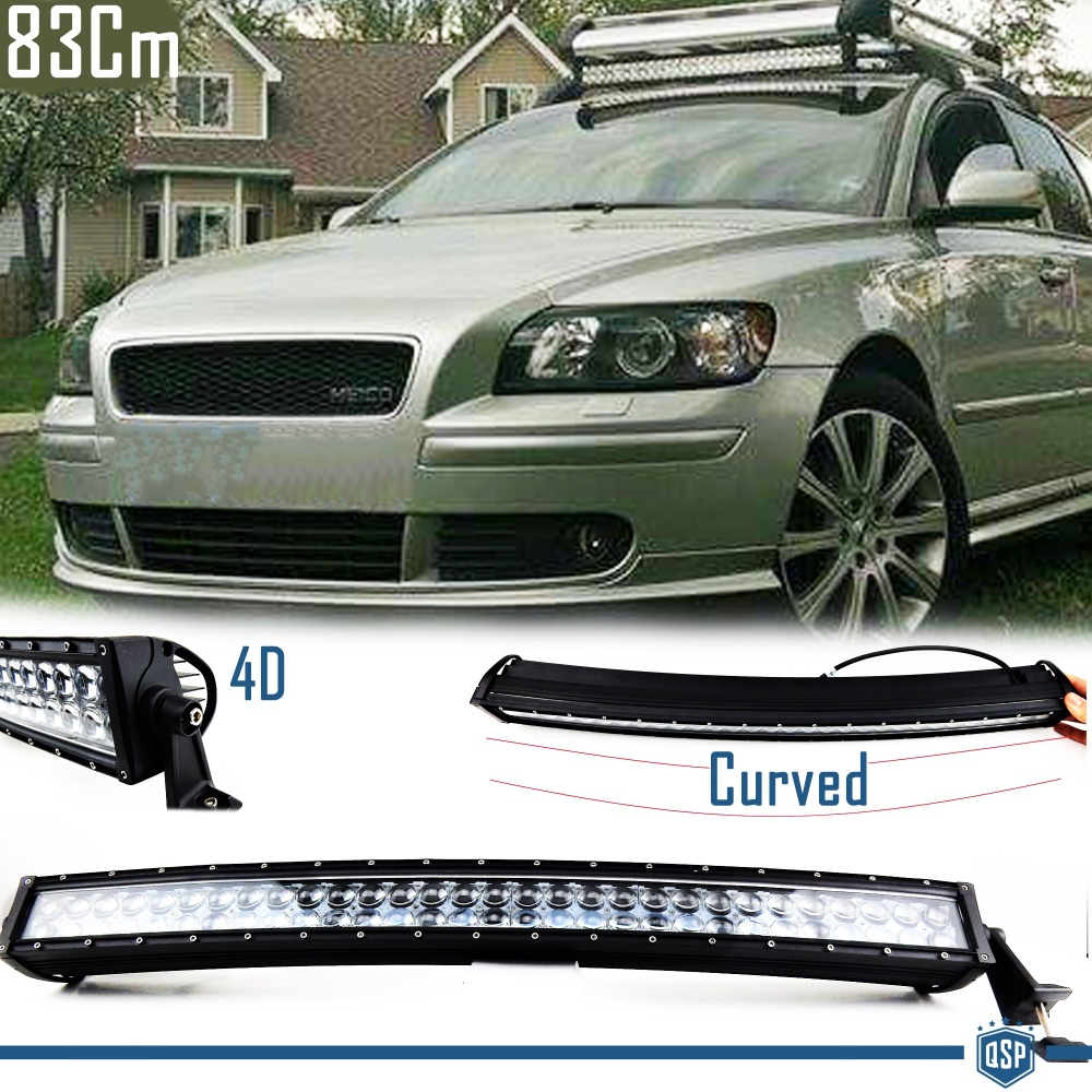 1 Barra Led 6000K Curvada para Volvo SUV Off-Road 83 CM Ajustable Luz Spot 1 Barra Led 6000K Curvada para Volvo SUV Off-Road 83 CM Ajustable Luz Spot