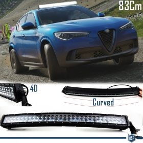 Barra Led Curva 6000K per Alfa Romeo Stelvio Fuoristrada Off-Road 83 CM Illuminazione Spot