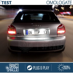 2 Luces de Matricula Full Led para Audi A3 (8L), Canbus 18 LED 6.500K Blanco Frío Plug & Play