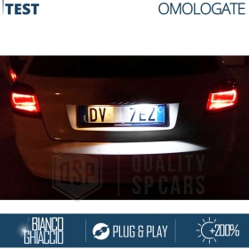 2 License Plate Full Led for Audi A3 8P, Canbus 6.500K White Ice, Plug & Play