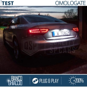 Plafoniere Luci Targa Full Led per Audi A5 8T 8F Restyling, 100% Canbus, 6.500K Bianco Ghiaccio, Plug & Play