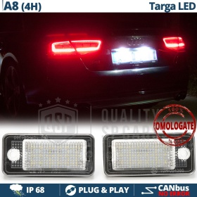 2 Luces de Matricula LED para Audi A8 4H, Canbus 6.500K Blanco Frío, Plug & Play