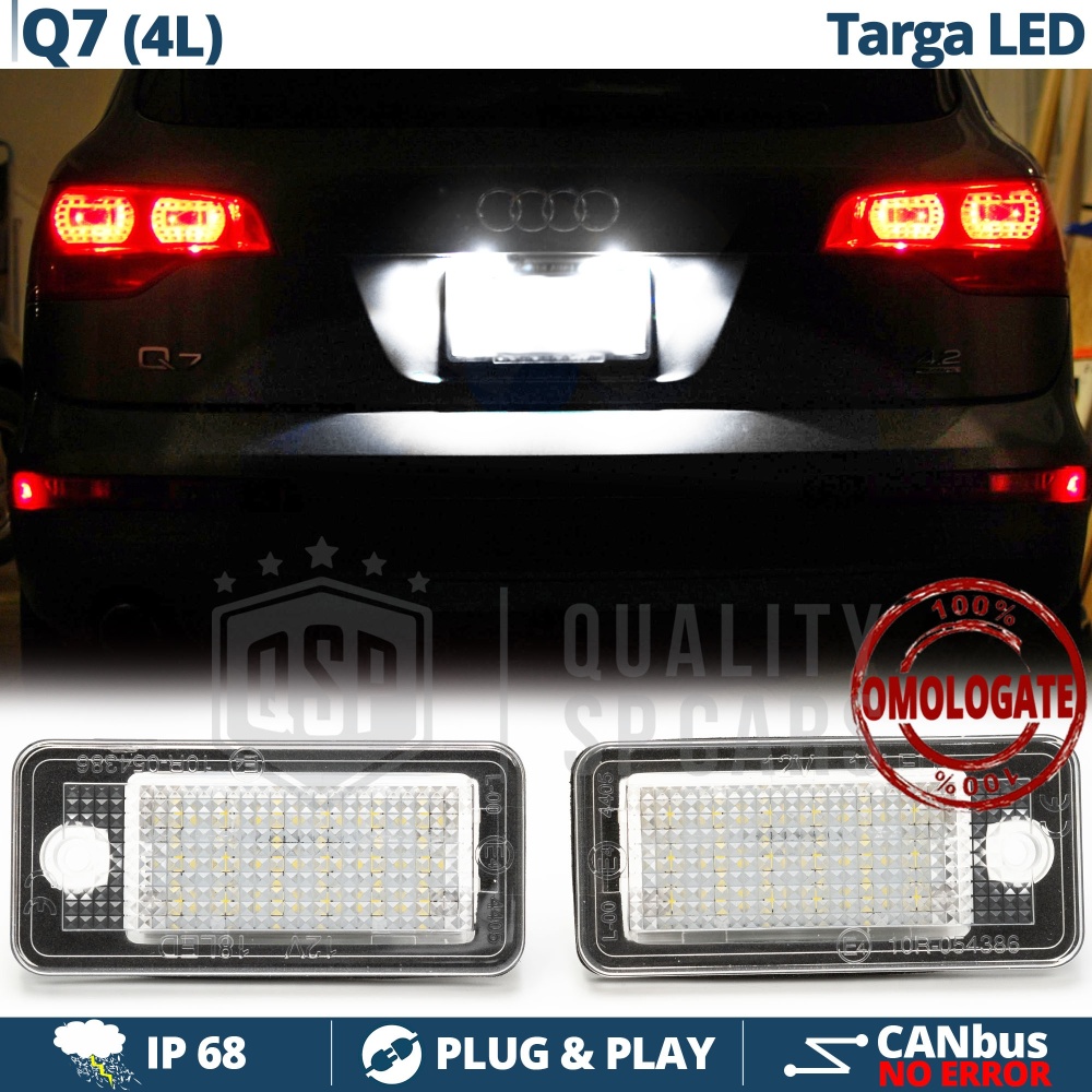 2 Luces de Matricula LED para Audi Q7 4L, Canbus 6.500K Blanco Frío, Plug & Play 2 Luces de Matricula LED para Audi Q7 4L, Canbus 6.500K Blanco Frío, Plug & Play