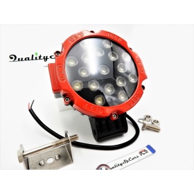 1 LUZ DE FARO ADICIONAL LED AUXILIAR AJUSTABLE ROJO COCHES TODOTERRENO 51W 6500K 3600 LUMEN