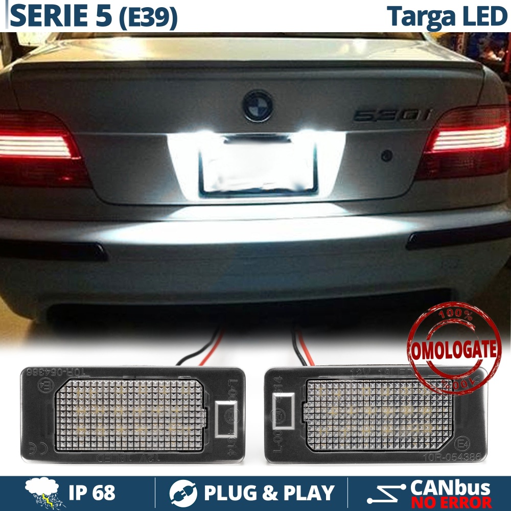2 Luces de Matricula Led para BMW Serie 5 E39, Canbus, 24 LED 6.500K Blancio Frío, Plug & Play 2 Luces de Matricula Led para BMW Serie 5 E39, Canbus, 24 LED 6.500K Blancio Frío, Plug & Play