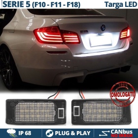 2 Luces de Matricula Led para BMW Serie 5 F10 F11, Canbus, 24 LED 6.500K Blancio Frío, Plug & Play