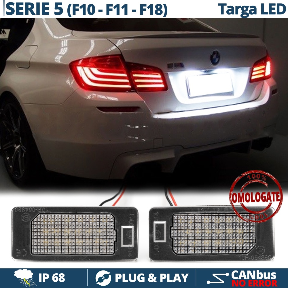 2 Luces de Matricula Led para BMW Serie 5 F10 F11, Canbus, 24 LED 6.500K Blancio Frío, Plug & Play 2 Luces de Matricula Led para BMW Serie 5 F10 F11, Canbus, 24 LED 6.500K Blancio Frío, Plug & Play