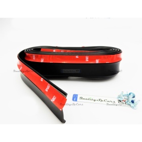 SPOILER Alerón Adhesivo universal para auto, LABIO parachoques LIP o Faldones Laterales en EPDM NEGRO flexible
