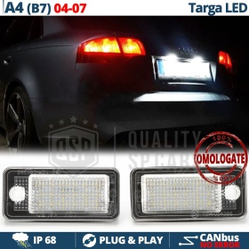 2 Luces de Matricula LED para Audi A4 B7, Canbus 6.500K Blanco Frío, Plug & Play