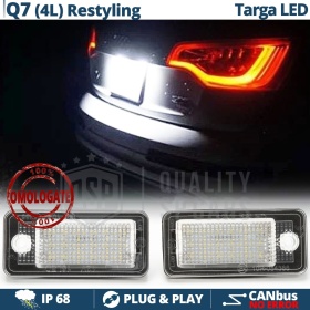 2 Luces de Matricula LED para Audi Q7 4L Facelift, Canbus 6.500K Blanco Frío, Plug & Play