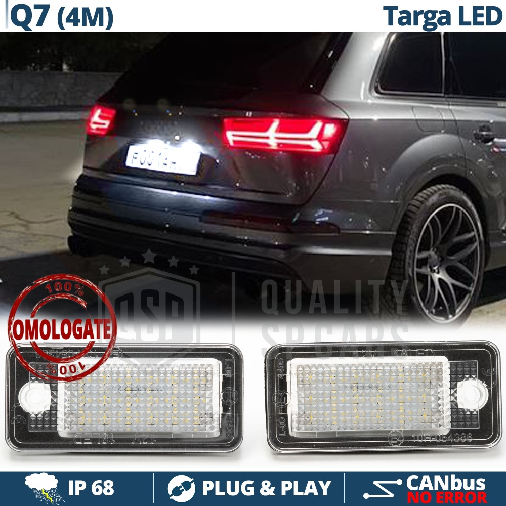 2 Luces de Matricula LED para Audi Q7 4M, Canbus 6.500K Blanco Frío, Plug & Play 2 Luces de Matricula LED para Audi Q7 4M, Canbus 6.500K Blanco Frío, Plug & Play