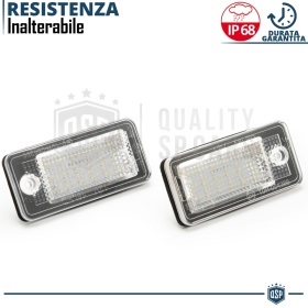 2 Luces de Matricula LED para Audi A6 C6 Facelift, Canbus 6.500K Blanco Frío, Plug & Play