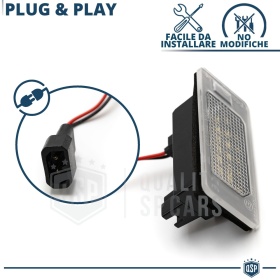 2 Luces de Matricula Led para BMW Serie 3 E92 E93 Coupé Convertible, Canbus, 24 LED 6.500K Blancio Frío, Plug & Play