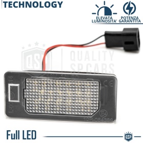 2 Luces de Matricula Led para BMW Serie 3 E92 E93 Coupé Convertible, Canbus, 24 LED 6.500K Blancio Frío, Plug & Play