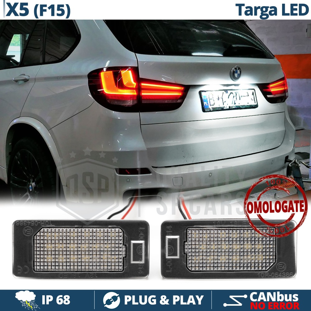 2 Plafones Luces de Matricula Led para BMW X5 (F15, F85), Canbus, 24 LED 6.500K Blancio Frío, Plug & Play 2 Plafones Luces de Matricula Led para BMW X5 (F15, F85), Canbus, 24 LED 6.500K Blancio Frío, Plug & Play