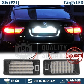 2 Plafones Luces de Matricula Led para BMW X6 E71, Canbus, 24 LED 6.500K Blancio Frío, Plug & Play