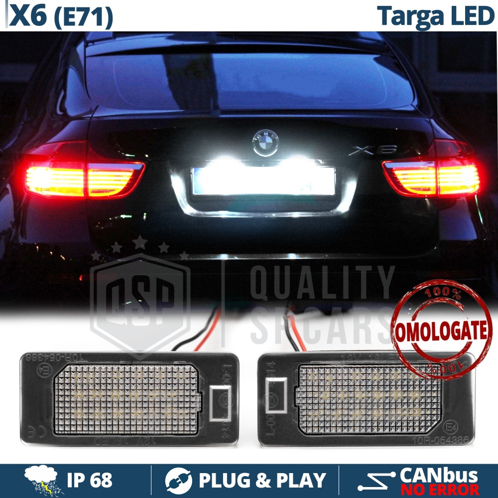 2 Plafones Luces de Matricula Led para BMW X6 E71, Canbus, 24 LED 6.500K Blancio Frío, Plug & Play 2 Plafones Luces de Matricula Led para BMW X6 E71, Canbus, 24 LED 6.500K Blancio Frío, Plug & Play