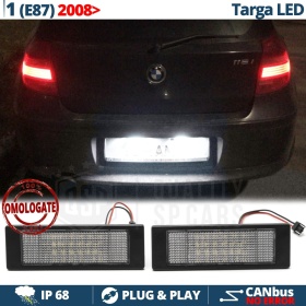 2 Luces de Matricula Led para BMW Serie 1 E87 Facelift, Canbus, 24 LED 6.500K Blanco Frío, Plug & Play