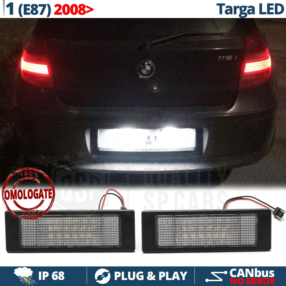2 Luces de Matricula Led para BMW Serie 1 E87 Facelift, Canbus, 24 LED 6.500K Blanco Frío, Plug & Play 2 Luces de Matricula Led para BMW Serie 1 E87 Facelift, Canbus, 24 LED 6.500K Blanco Frío, Plug & Play