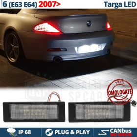 2 Luces de Matricula Led para BMW Serie 6 (E63, E64) Facelift, Canbus, 24 LED 6.500K Blanco Frío, Plug & Play
