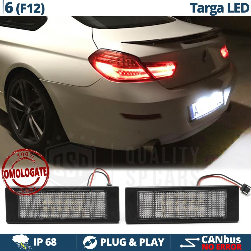 2 Luces de Matricula Led para BMW Serie 6 (F12 F13 F06) CANbus | 24 LED 6500K Blanco Frío, Plug & Play 2 Luces de Matricula Led para BMW Serie 6 (F12 F13 F06) CANbus | 24 LED 6500K Blanco Frío, Plug & Play