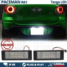 2 Luces de Matricula Led para MINI Paceman R61, Canbus 6.500k Blanco Frío, Plug & Play