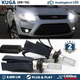 Kit LED H7 para Ford Kuga 1 Luces de Cruce CANbus | 6500K Blanco Frío 8000LM