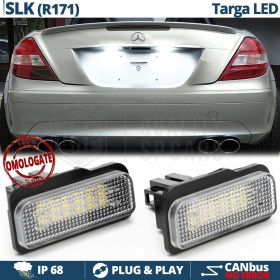 2 Luces de Matricula Led Para Mercedes SLK R171 Canbus, 18 Led 6.500k Blanco Frío, Plug & Play