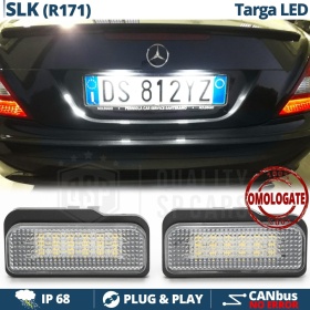 2 Luces de Matricula Led Para Mercedes SLK R171 Canbus, 18 Led 6.500k Blanco Frío, Plug & Play