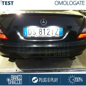 2 Luces de Matricula Led Para Mercedes SLK R171 Canbus, 18 Led 6.500k Blanco Frío, Plug & Play