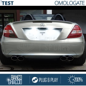 2 Luces de Matricula Led Para Mercedes SLK R171 Canbus, 18 Led 6.500k Blanco Frío, Plug & Play