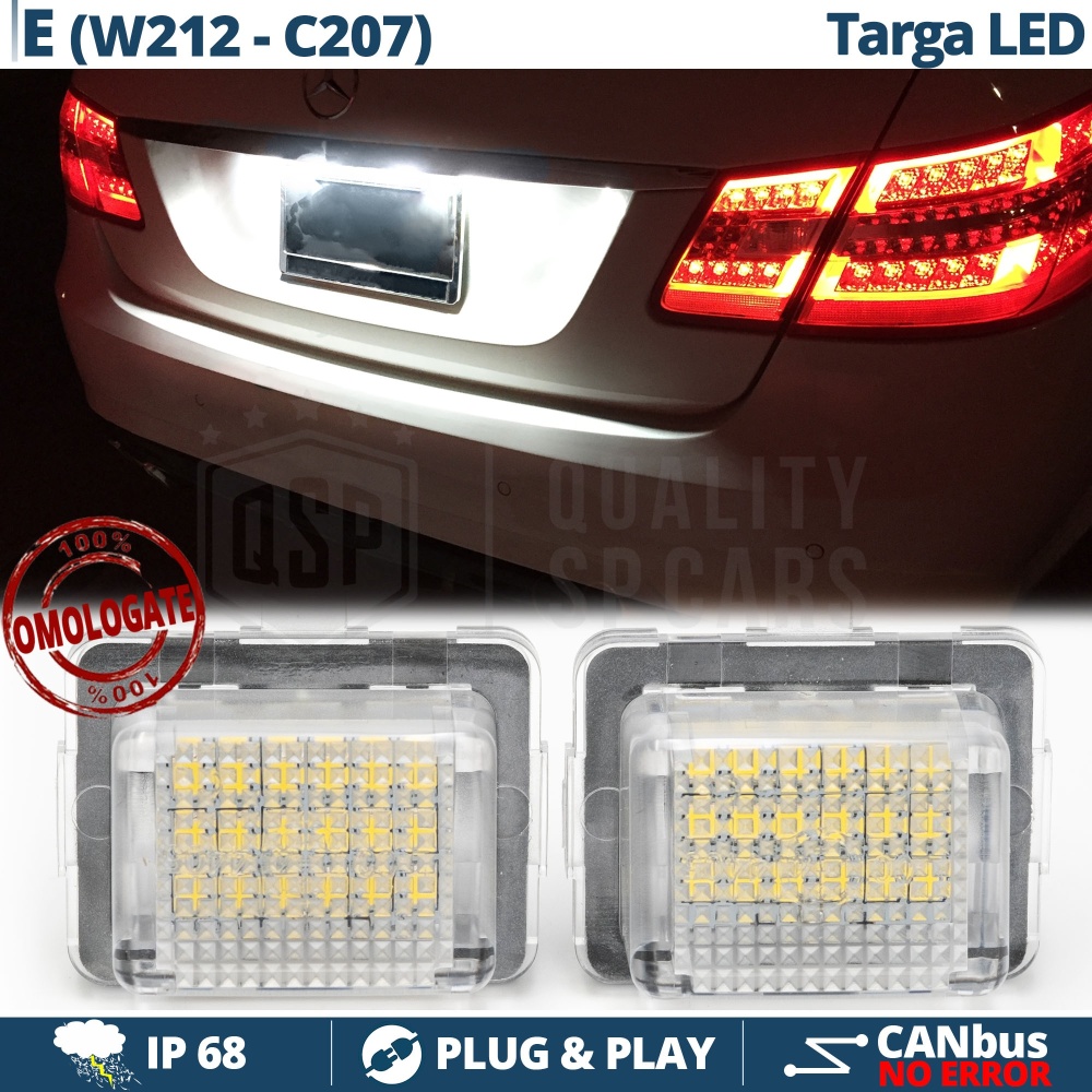 2 Luces de Matricula Led para Mercedes Clase E (W212), E Coupé (C207) Canbus, 6.500k Blanco Frío, Plug & Play 2 Luces de Matricula Led para Mercedes Clase E (W212), E Coupé (C207) Canbus, 6.500k Blanco Frío, Plug & Play
