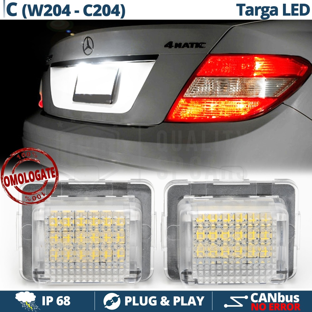 2 Luces de Matricula Led para Mercedes Clase C (W204), C Cupe (C204) Canbus, 6.500k Blanco Frío, Plug & Play 2 Luces de Matricula Led para Mercedes Clase C (W204), C Cupe (C204) Canbus, 6.500k Blanco Frío, Plug & Play