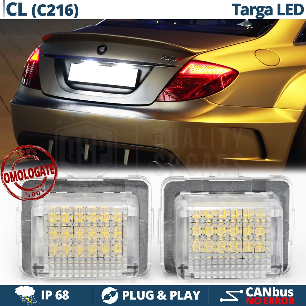 2 Luces de Matricula Led para Mercedes Clase CL (C216) Canbus, 6.500k Blanco Frío, Plug & Play 2 Luces de Matricula Led para Mercedes Clase CL (C216) Canbus, 6.500k Blanco Frío, Plug & Play