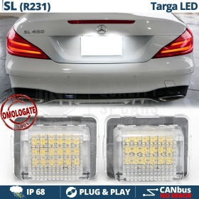 2 Luces de Matricula Led para Mercedes SL (R231) Canbus, 6.500k Blanco Frío, Plug & Play