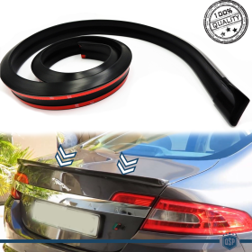 Rear SPOILER Compatible with JAGUAR adhesive, for Trunk / Roof Lip Wing in BLACK EPDM flexible