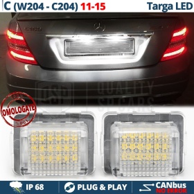 2 Luces De Matricula Led para Mercedes C (W204), C Cupe (C204) Facelift, Canbus 18 Led 6.500K, Plug & Play