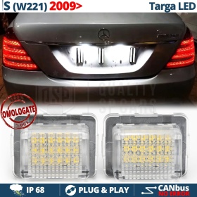 2 Luces De Matricula Led para Mercedes Clase S (W221) Facelift, Canbus 18 Led 6.500K, Plug & Play