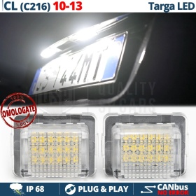 2 Luces De Matricula Led para Mercedes Clase CL (C216) Facelift, Canbus 18 Led 6.500K, Plug & Play