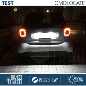 2 License Plate LED Light for Smart Fortwo W453 Canbus 18 Leds 6500K White Ice | Plug & Play