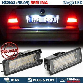 2 Luces de Matricula LED para VW Bora, 100% CANbus, 18 LED 6.500K Blanco Frío, Plug & Play