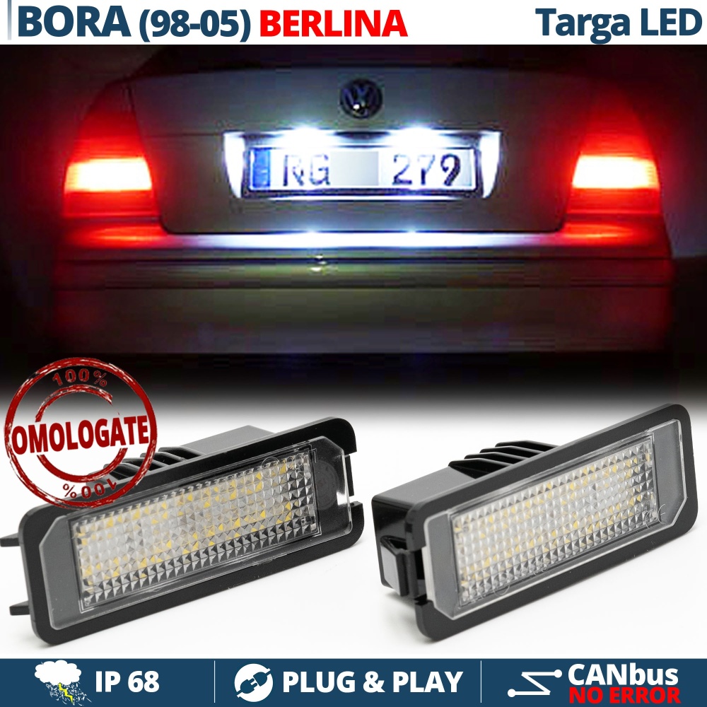 2 Luces de Matricula LED para VW Bora, 100% CANbus, 18 LED 6.500K Blanco Frío, Plug & Play 2 Luces de Matricula LED para VW Bora, 100% CANbus, 18 LED 6.500K Blanco Frío, Plug & Play