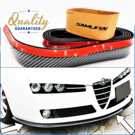 SPOILER Alerón Adhesivo universal para auto, efecto FIBRA de CARBONO LABIO parachoques LIP o Faldones Laterales en EPDM flexible