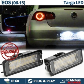 2 Luces de Matricula LED para VW Eos, 100% CANbus, 18 LED 6.500K Blanco Frío, Plug & Play