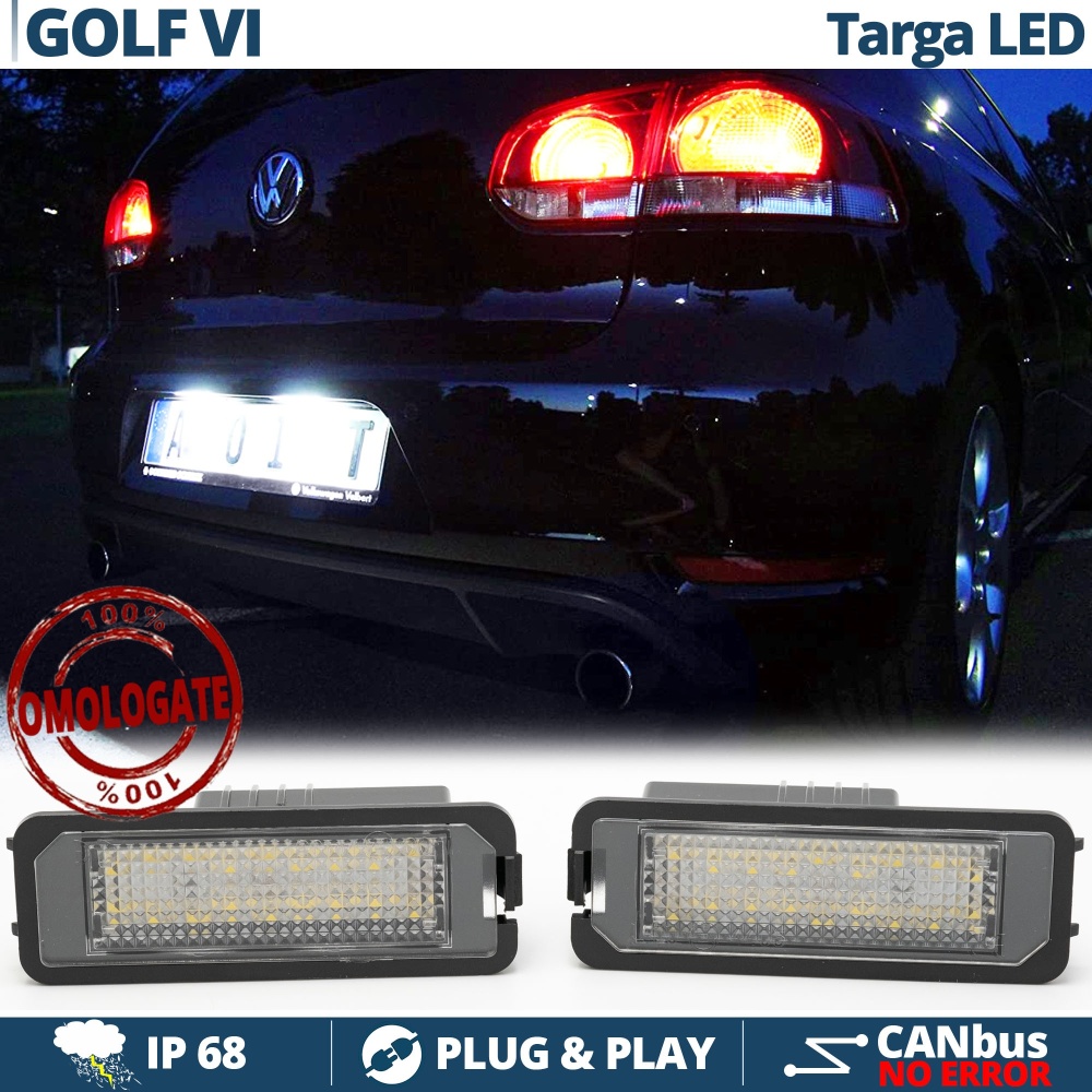 2 License Plate LED for VW Golf 6, 100% CANbus, 18 LEDS 6.500K White Ice, Plug & Play 2 License Plate LED for VW Golf 6, 100% CANbus, 18 LEDS 6.500K White Ice, Plug & Play