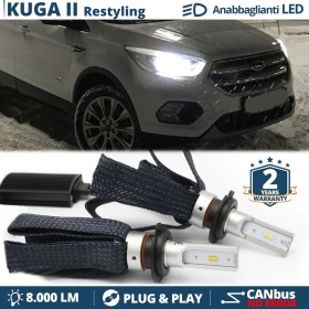 Kit LED H7 para Ford Kuga 2 Facelift Luces de Cruce CANbus | 6500K Blanco Frío 8000LM