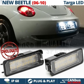 2 Luces de Matricula LED para VW New Beetle, 100% CANbus, 18 LED 6.500K Blanco Frío, Plug & Play