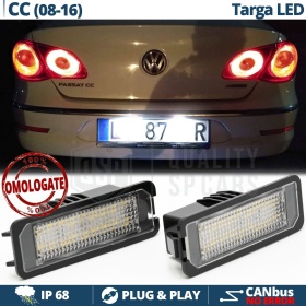 2 License Plate LED for VW Passat CC, 100% CANbus, 18 LEDS 6.500K White Ice, Plug & Play