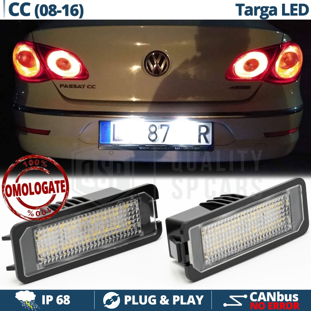 2 License Plate LED for VW Passat CC, 100% CANbus, 18 LEDS 6.500K White Ice, Plug & Play 2 License Plate LED for VW Passat CC, 100% CANbus, 18 LEDS 6.500K White Ice, Plug & Play